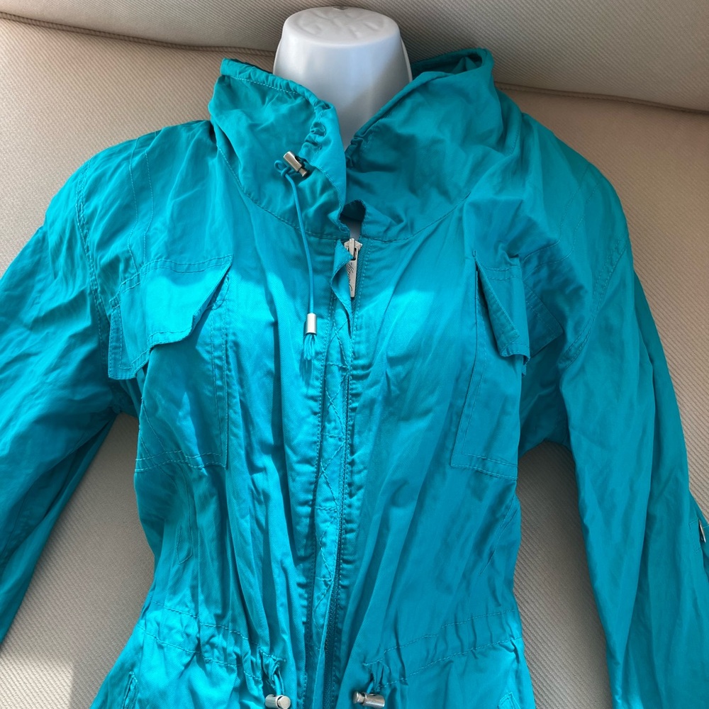 Kenneth Cole New York turquoise Utility Jacket Lightweight Tailored